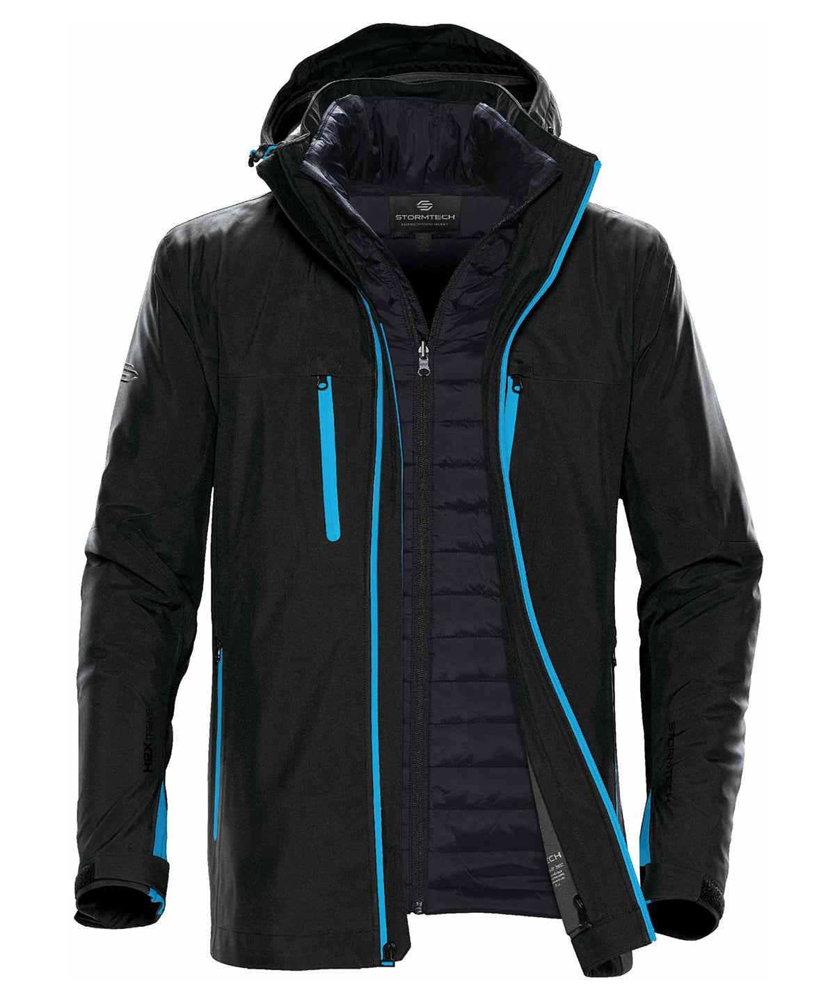 Black/Electric - Matrix system jacket - GarmentEmbroidery