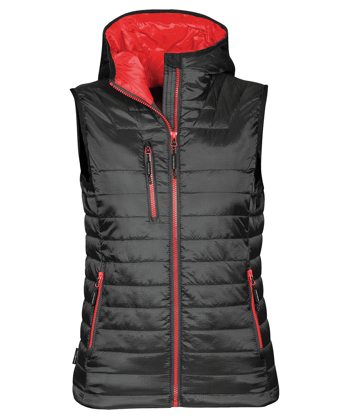 Black/True Red - Women's Gravity thermal vest - GarmentEmbroidery
