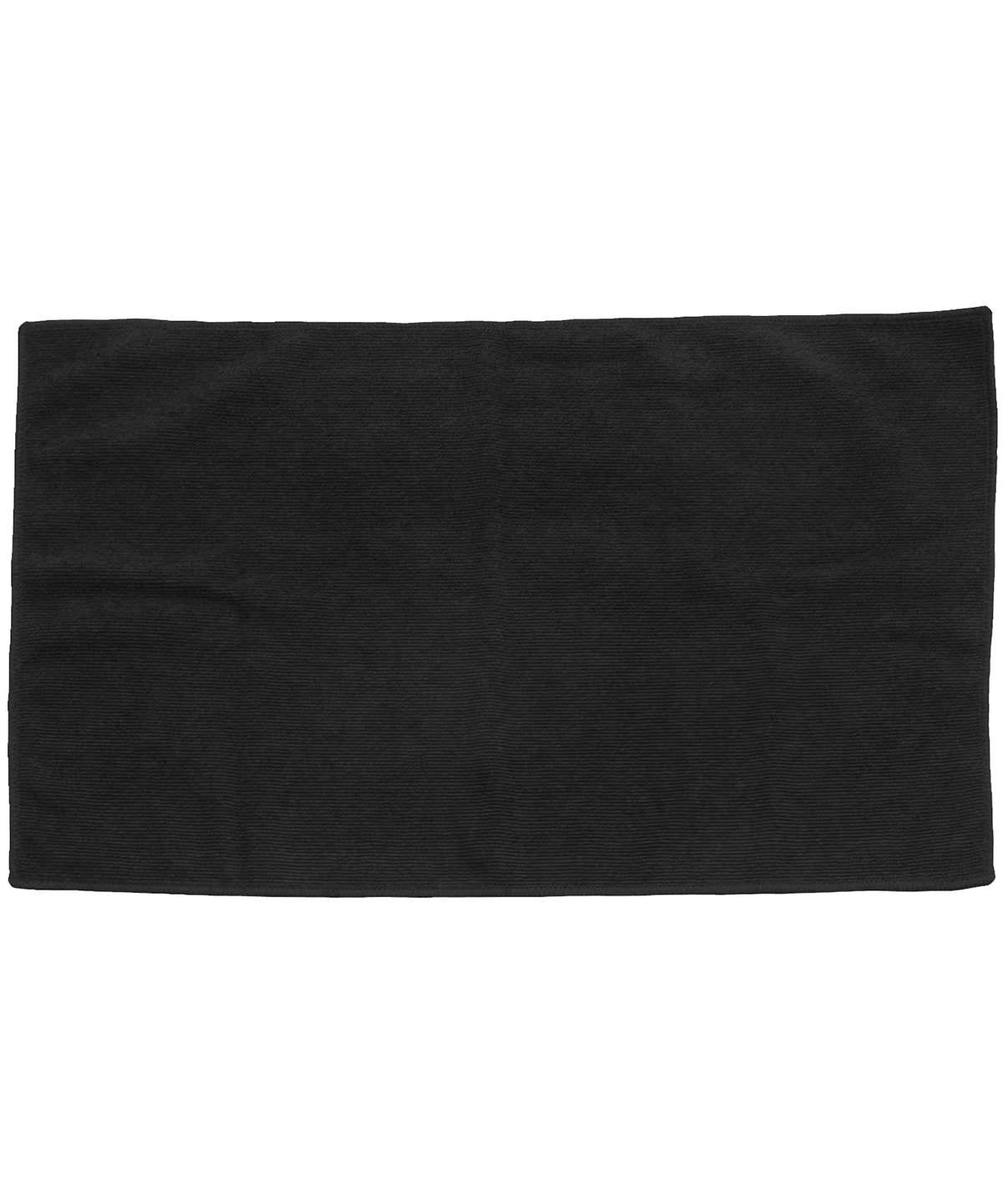 Black - Microfibre bath towel - GarmentEmbroidery