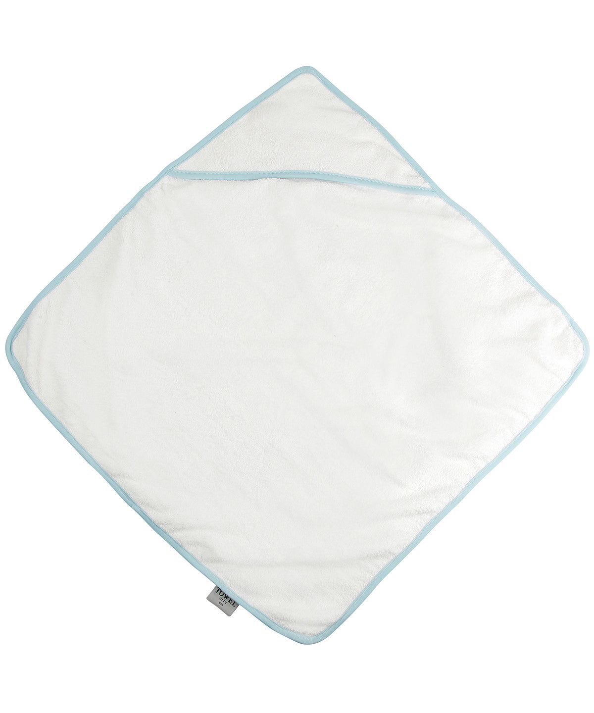 White/Blue - Babies' hooded towel - GarmentEmbroidery