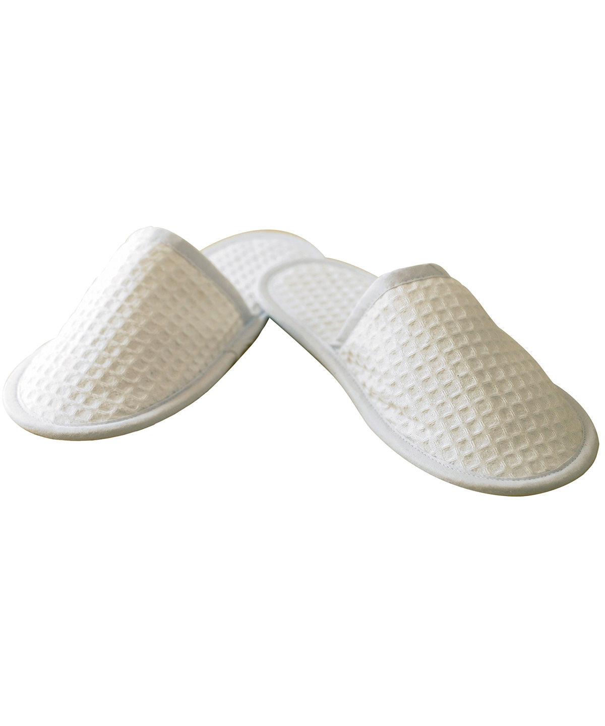 White - Waffle mule slippers - GarmentEmbroidery