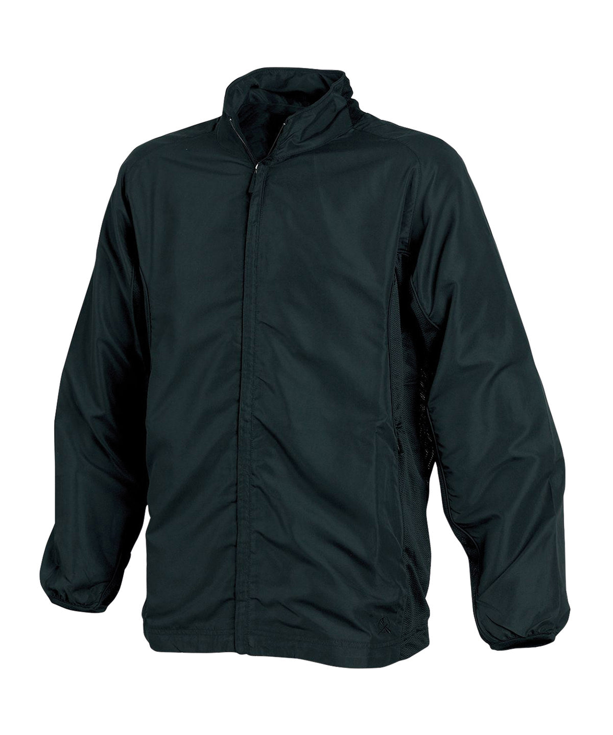 Black/Black/Black - Full-zip lined training top - GarmentEmbroidery