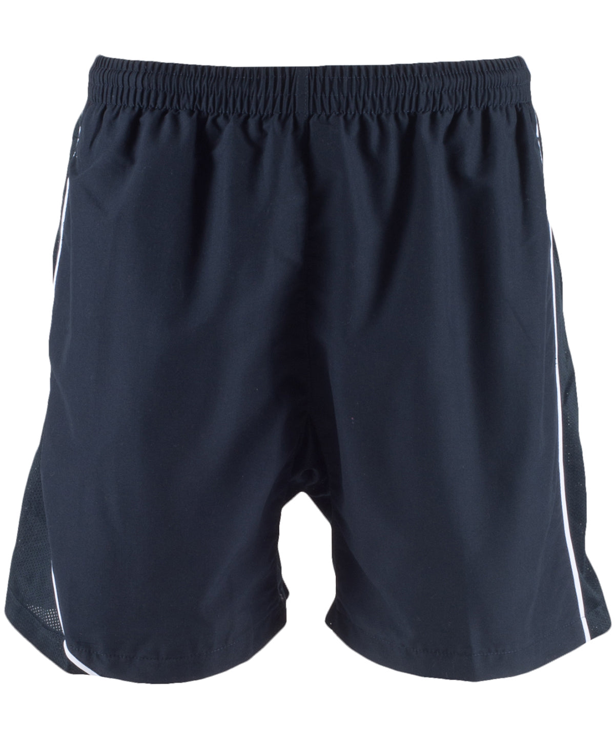 Navy/Navy/White Piping - Lined performance sports shorts - GarmentEmbroidery