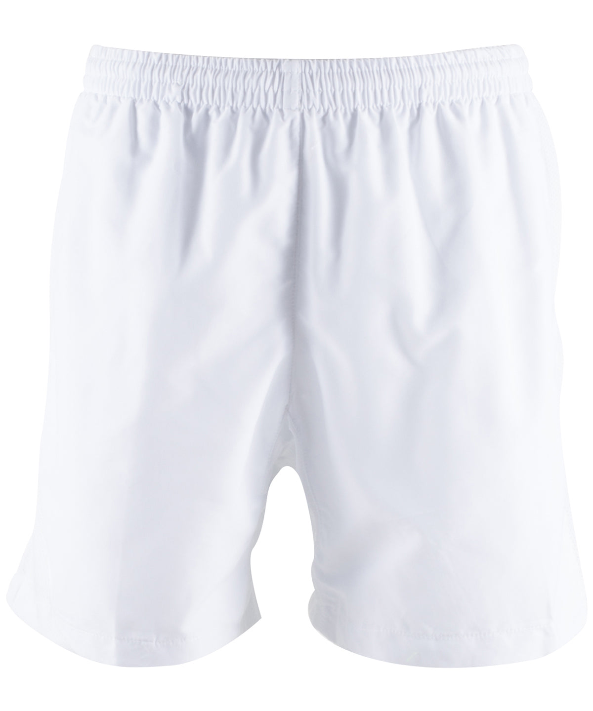 White - Lined performance sports shorts - GarmentEmbroidery