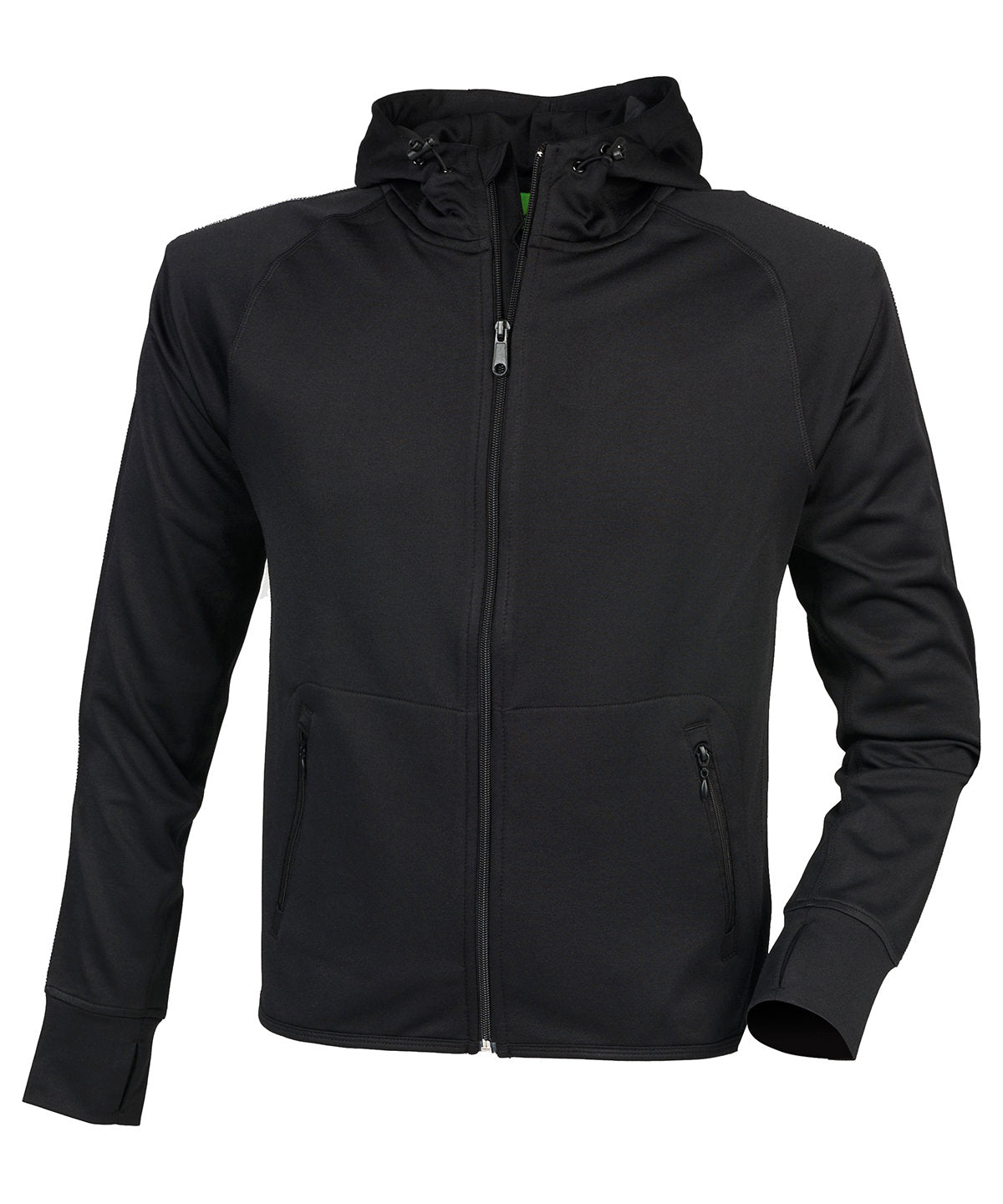 Black - Hoodie with reflective tape - GarmentEmbroidery