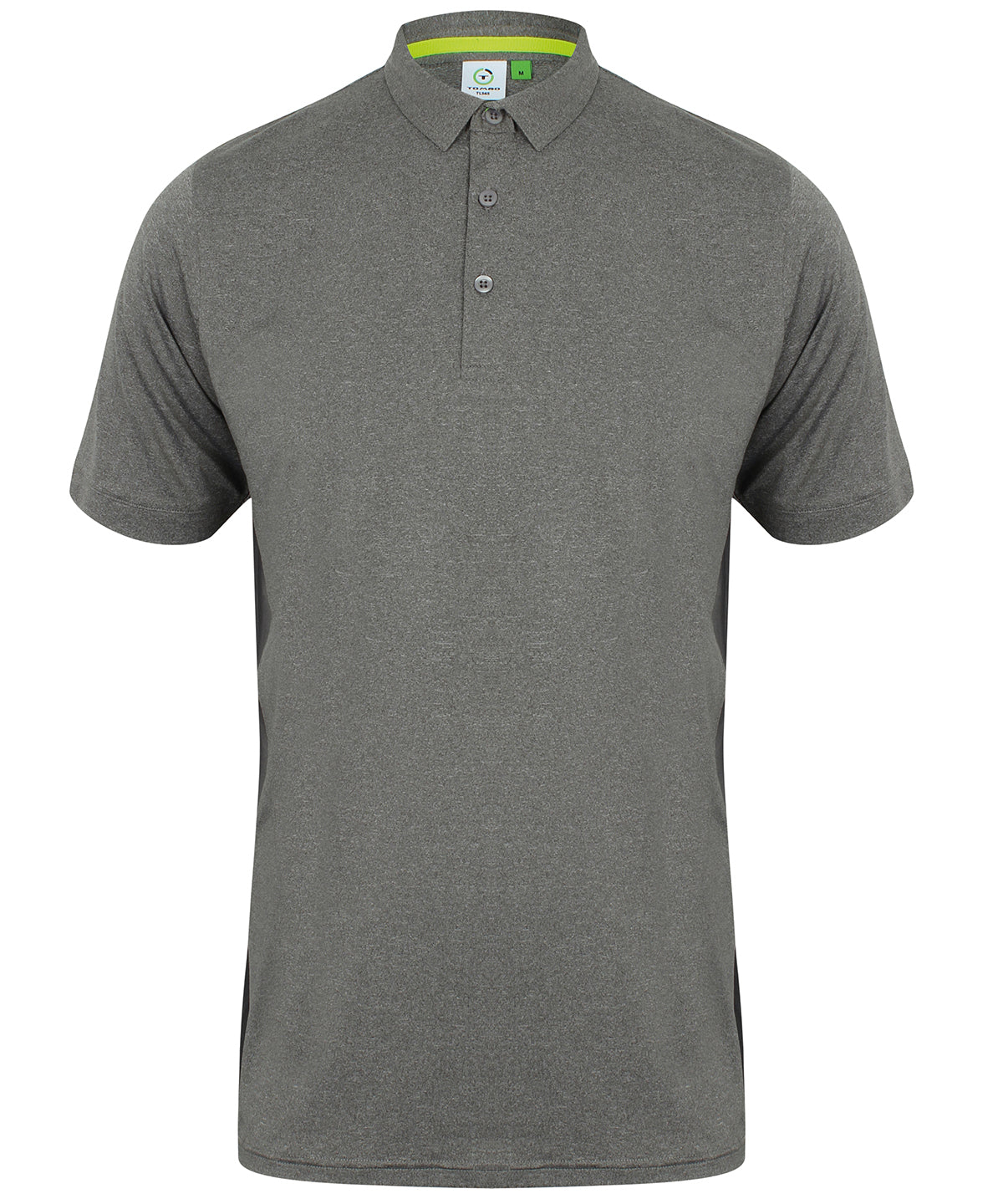 Grey Marl/Grey - Active polo - GarmentEmbroidery