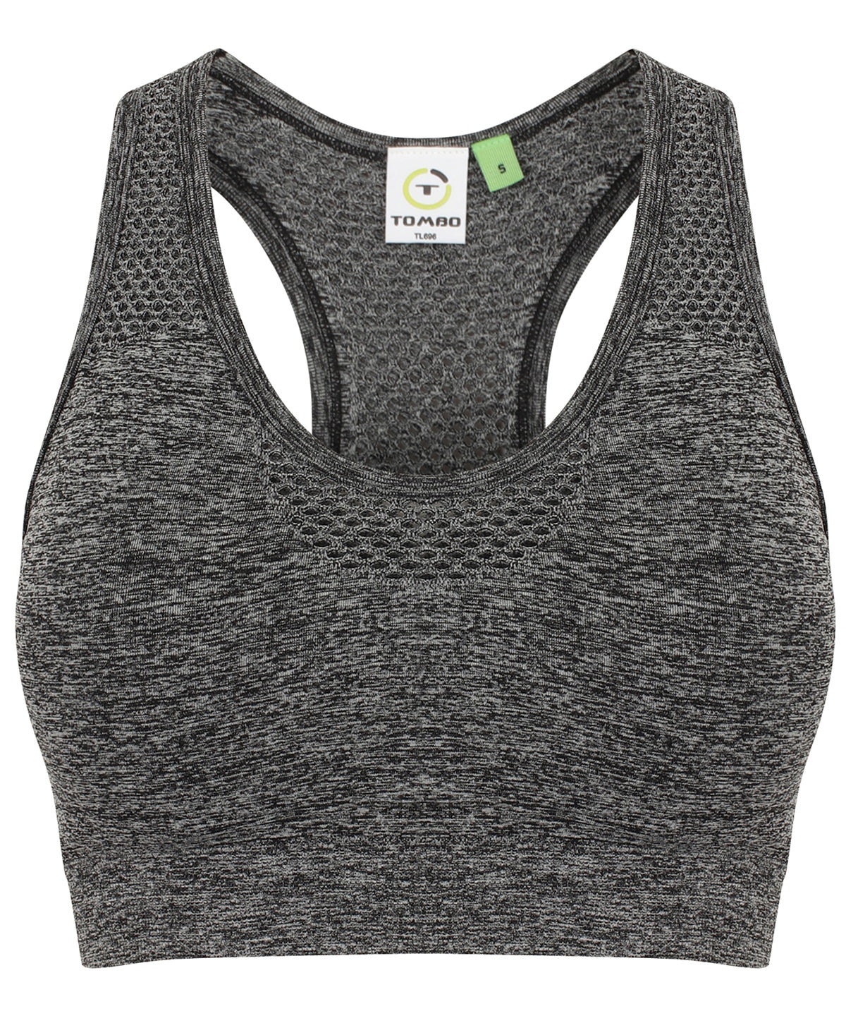 Dark Grey Marl - Women's seamless sports bra - GarmentEmbroidery