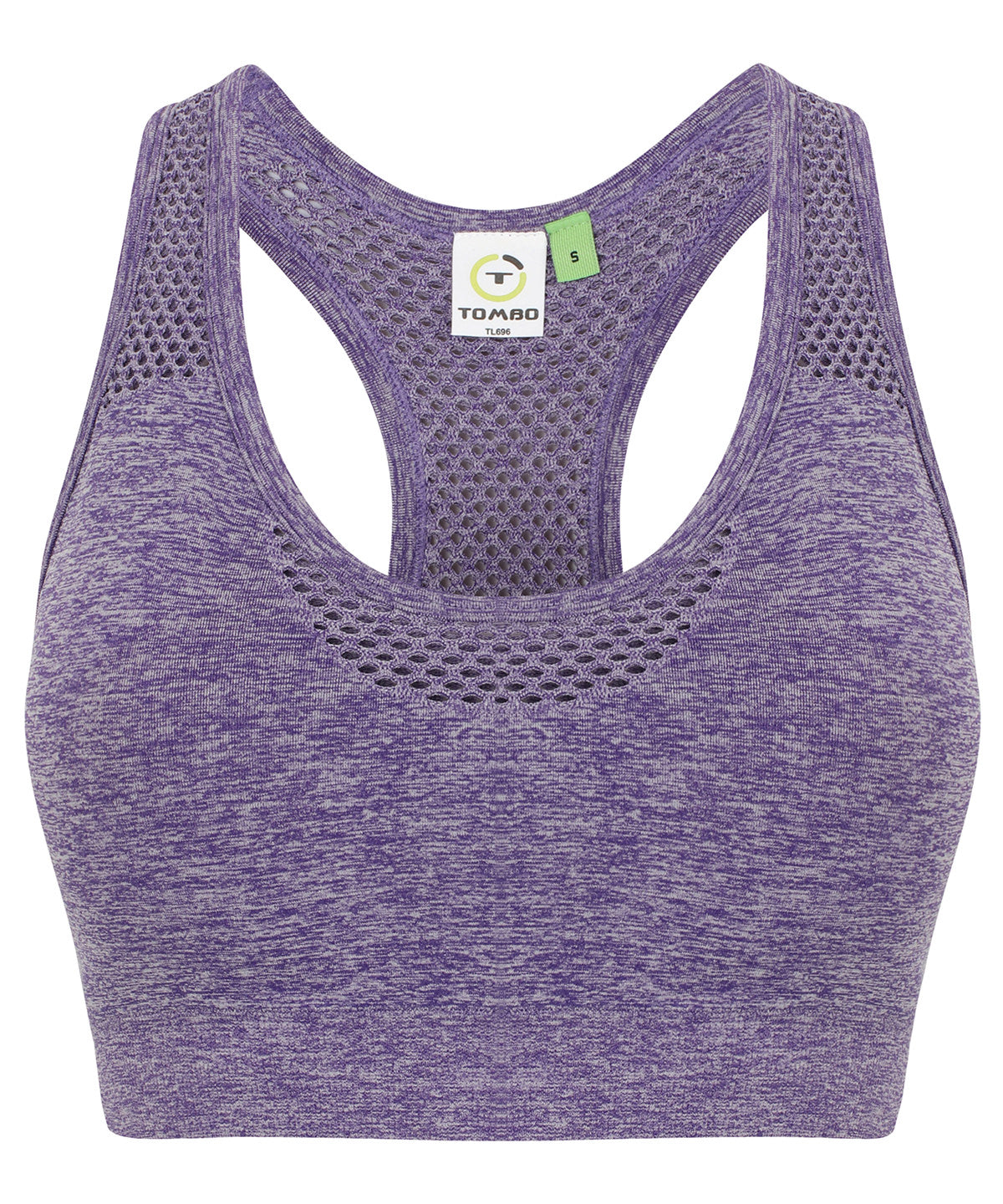 Purple Marl - Women's seamless sports bra - GarmentEmbroidery