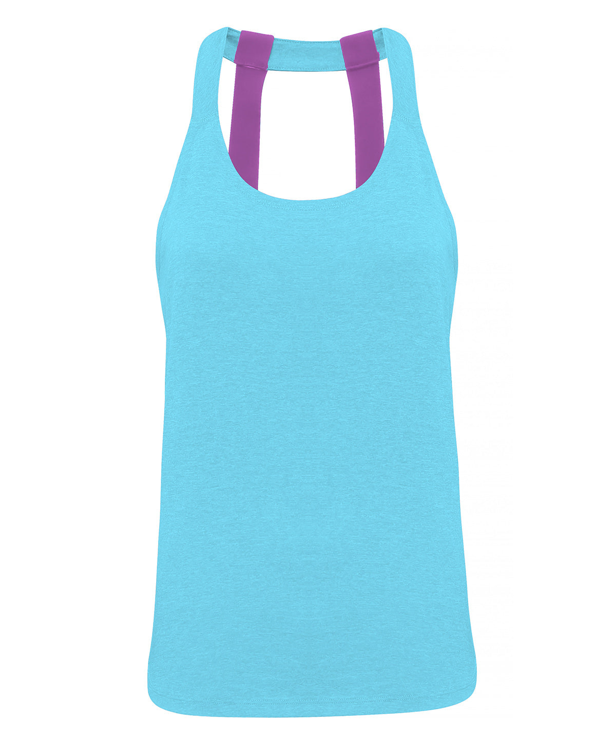 Turquoise Melange - Women's TriDri® double strap back vest - GarmentEmbroidery