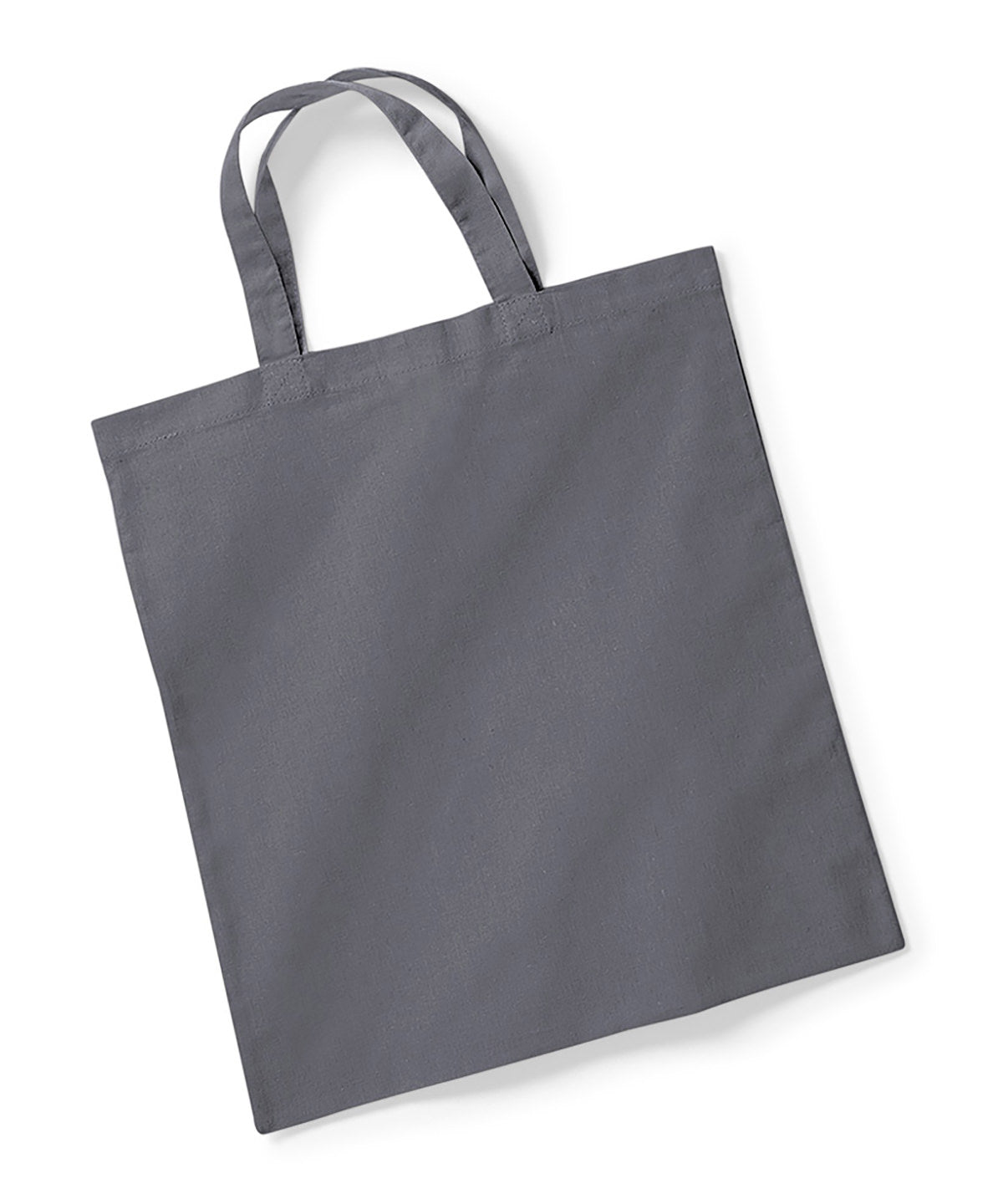 Graphite Grey - Bag for life - short handles - GarmentEmbroidery
