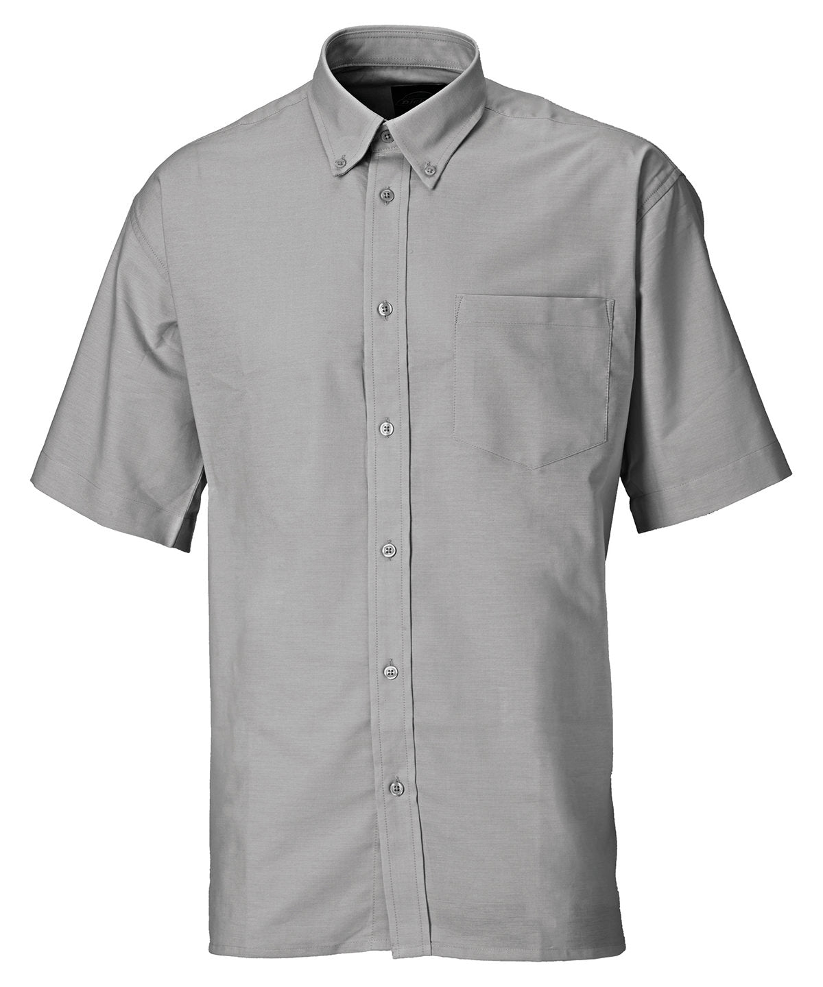 Silver - Oxford weave short sleeve shirt (SH64250) - GarmentEmbroidery