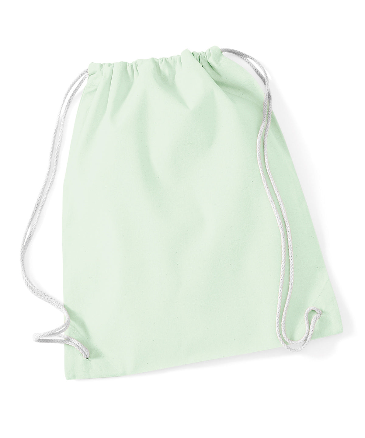 Pastel Mint/White - Cotton gymsac - GarmentEmbroidery