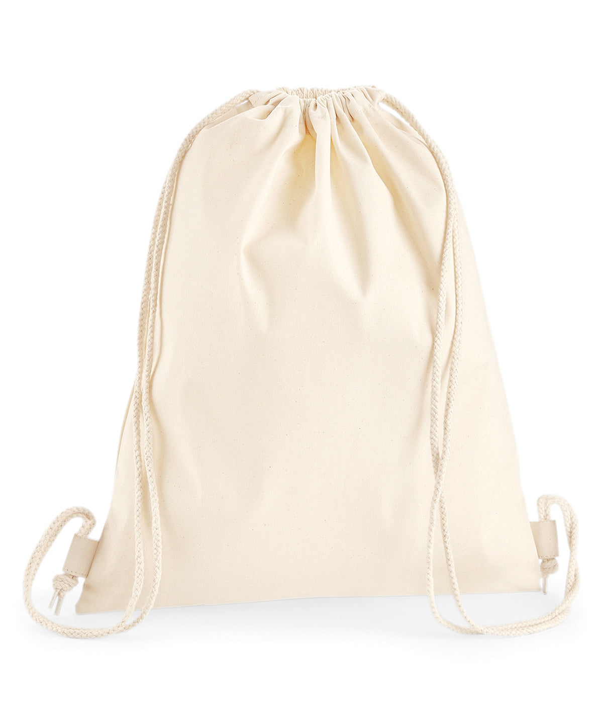 Natural - Premium cotton gymsac - GarmentEmbroidery