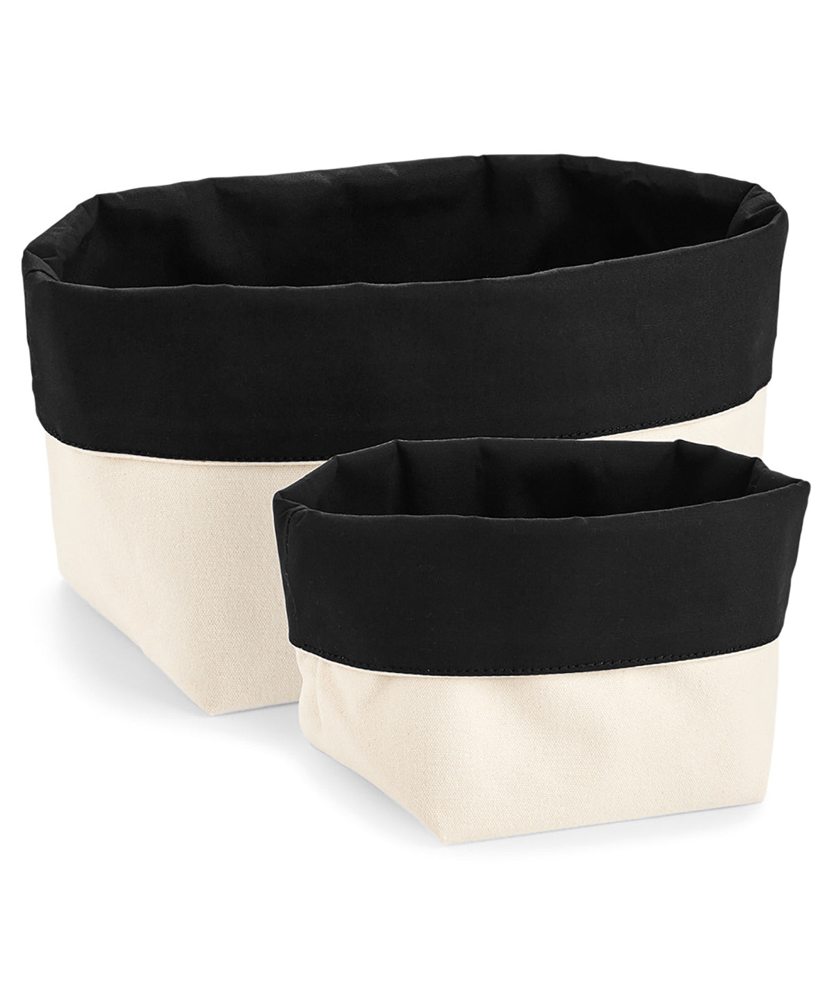 Natural/Black - Reversible canvas organiser - GarmentEmbroidery