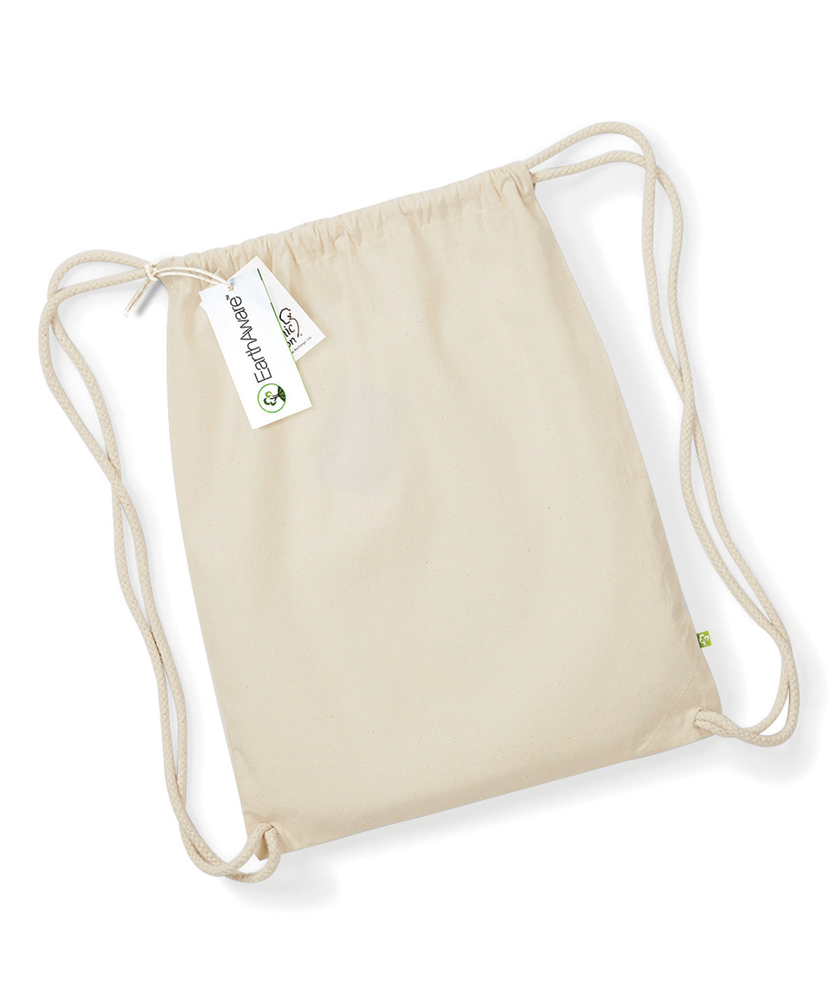 Natural - EarthAware® organic gymsac - GarmentEmbroidery