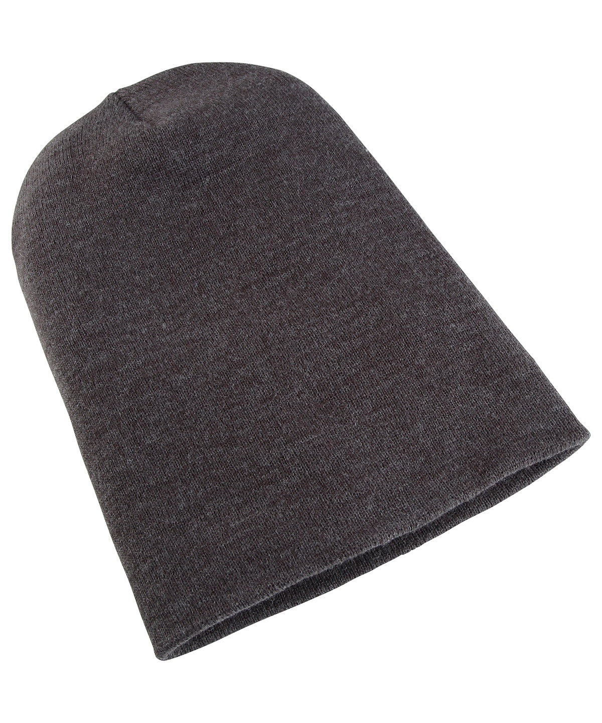 Charcoal - Heavyweight long beanie (1501KC) - GarmentEmbroidery