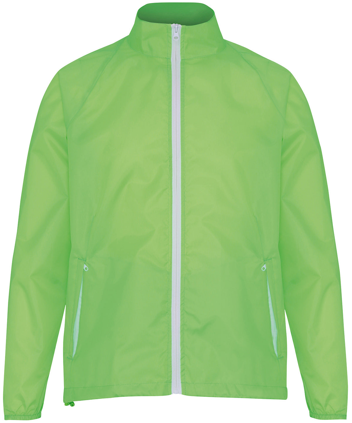 Lime/White - Contrast lightweight jacket - GarmentEmbroidery