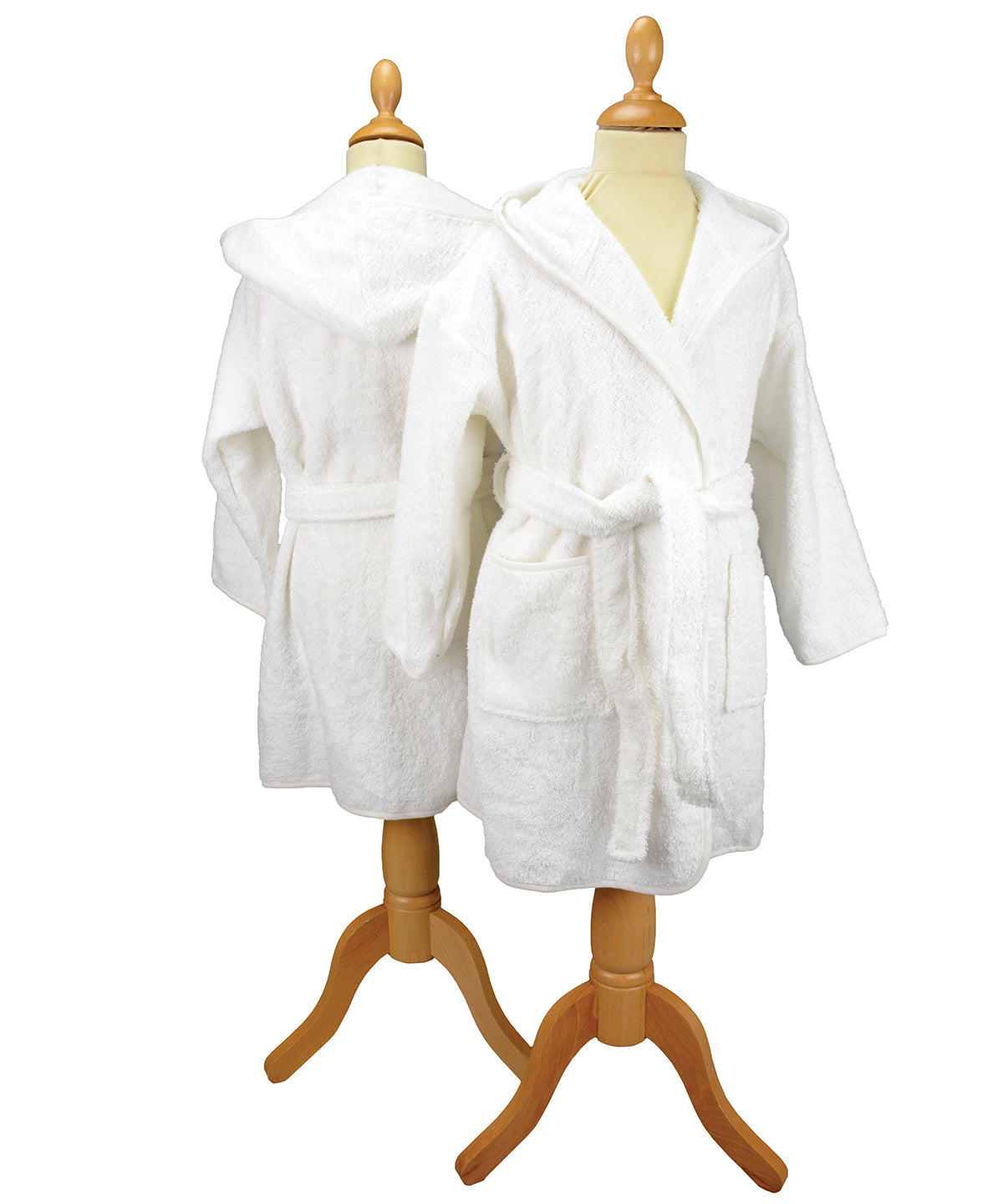 White - ARTG® Boyzz & Girlzz® hooded bathrobe - GarmentEmbroidery