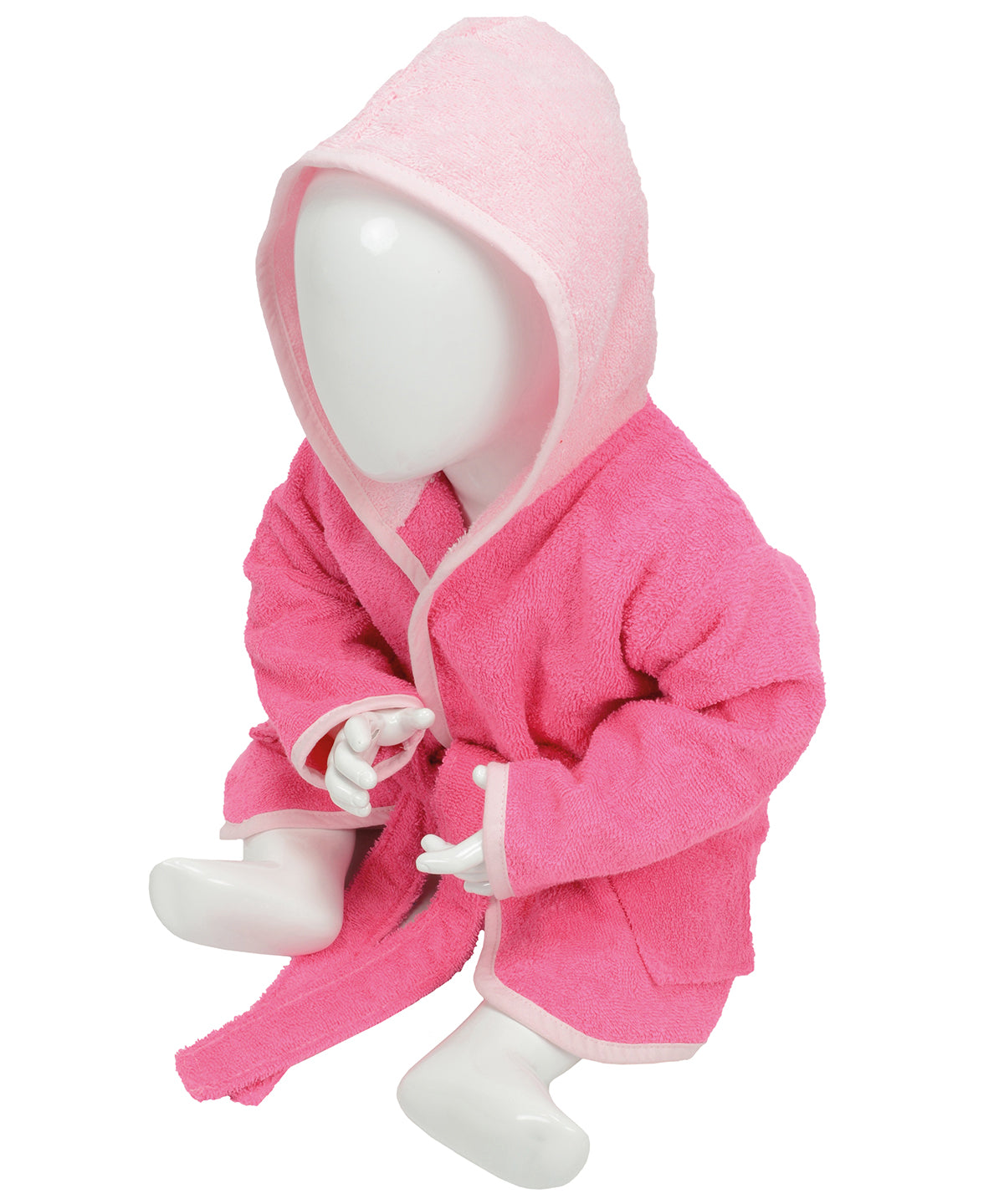 Pink/Light Pink - ARTG® Babiezz® hooded bathrobe - GarmentEmbroidery
