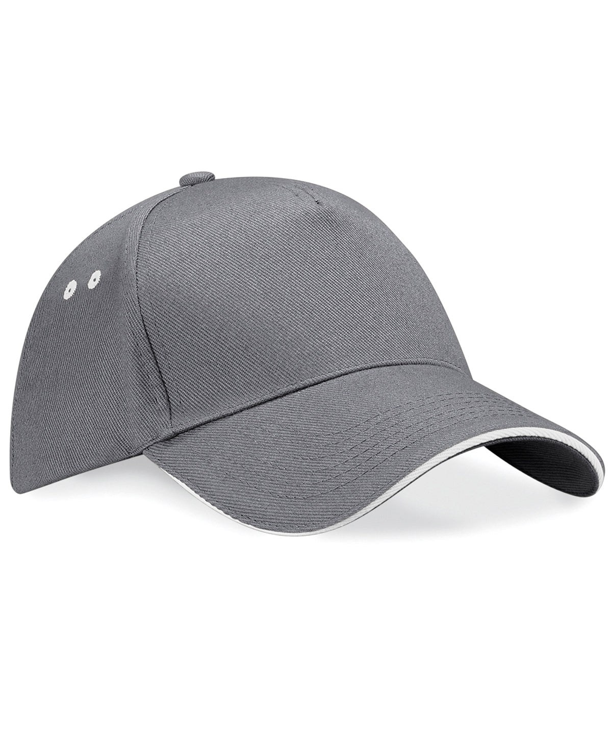 Graphite/Oyster Grey - Ultimate 5-panel cap - sandwich peak - GarmentEmbroidery