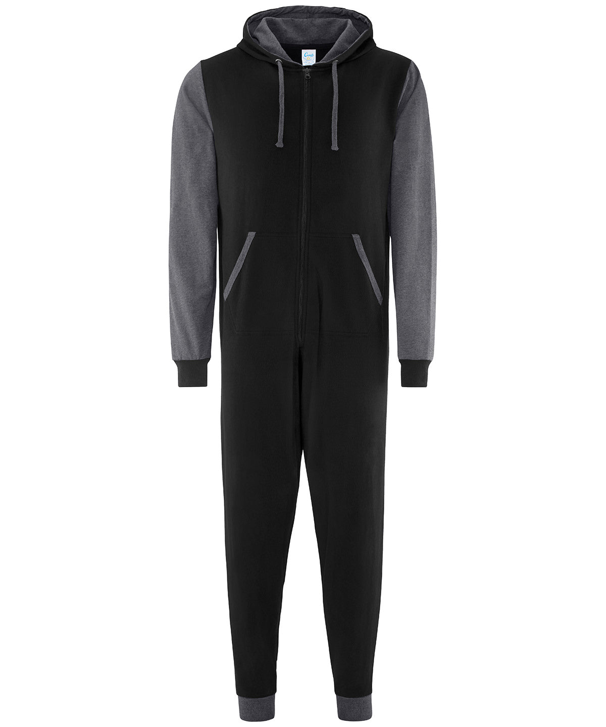Black/Charcoal - Contrast all-in-one - GarmentEmbroidery