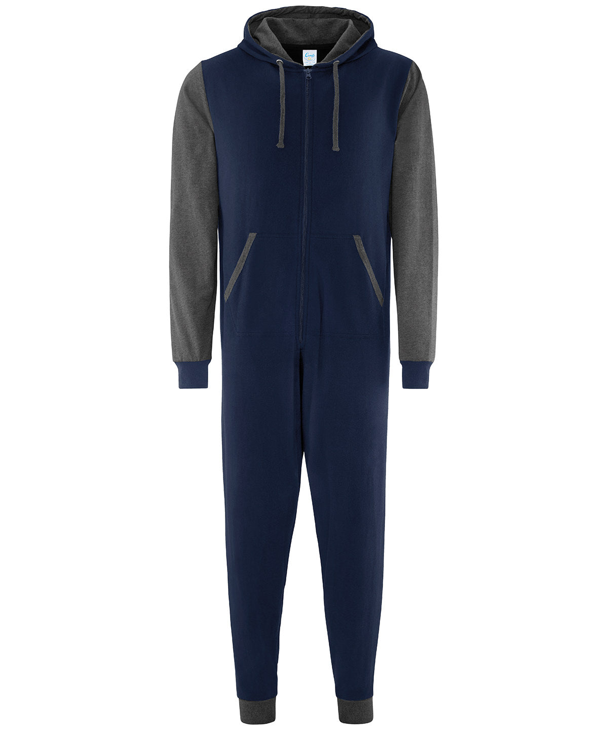 Navy/Charcoal - Contrast all-in-one - GarmentEmbroidery