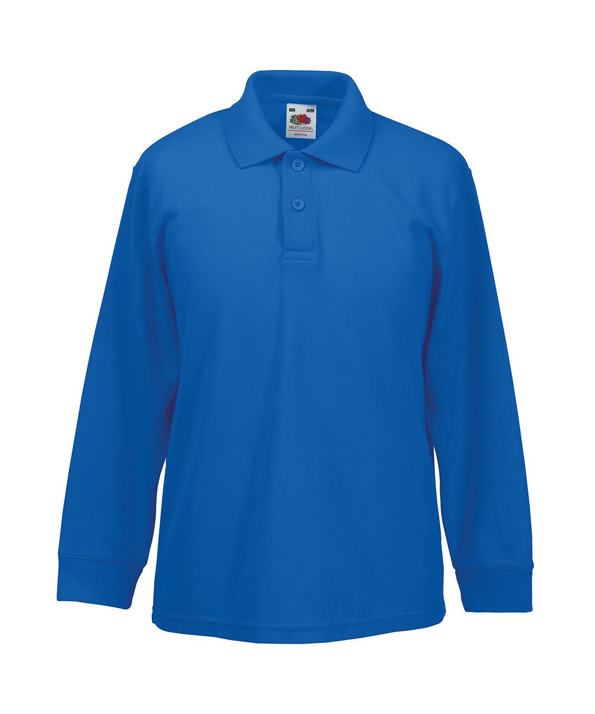 Royal - Kids long sleeve 65/35 polo - GarmentEmbroidery