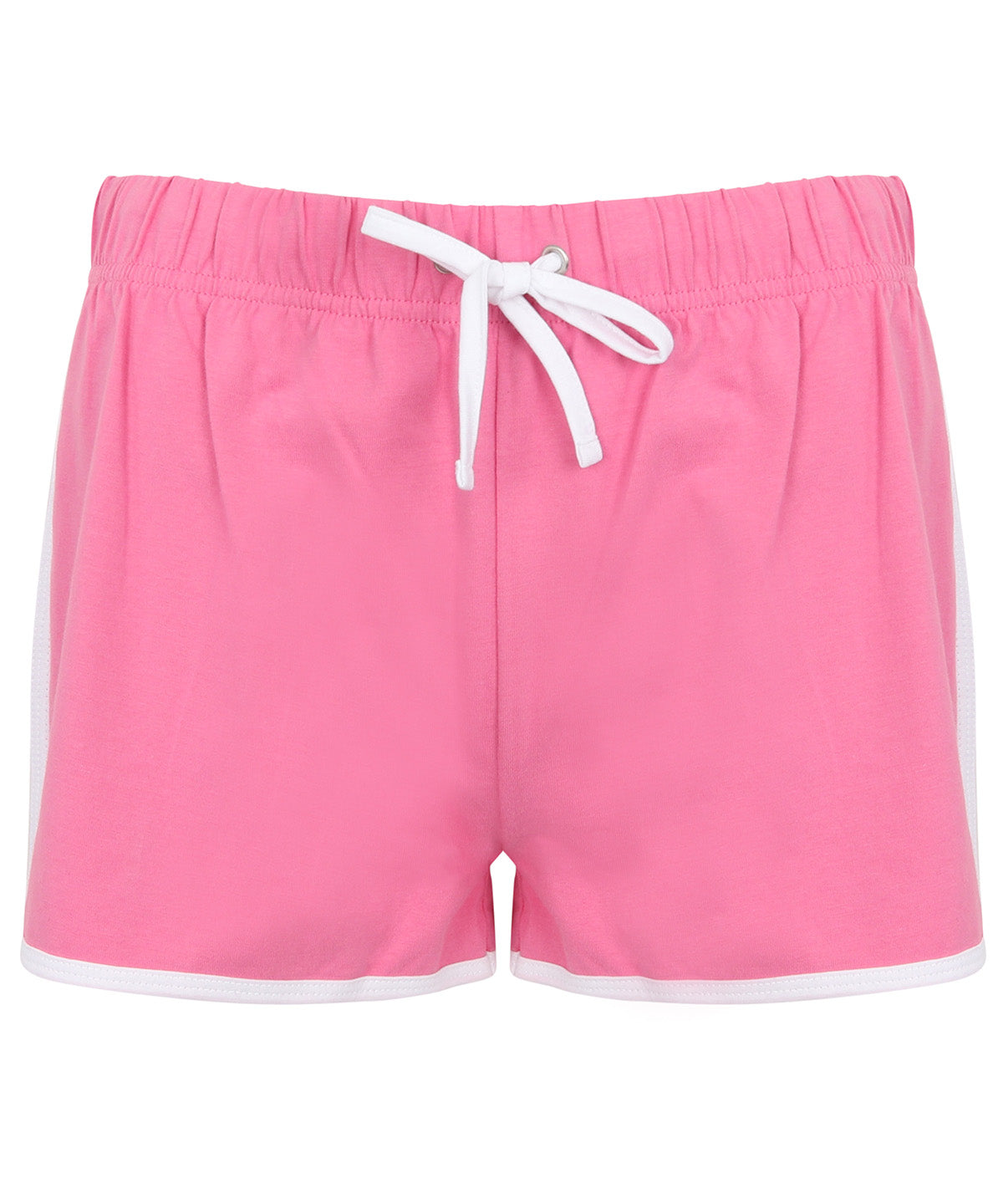 Bright Pink/White - Women's retro shorts - GarmentEmbroidery