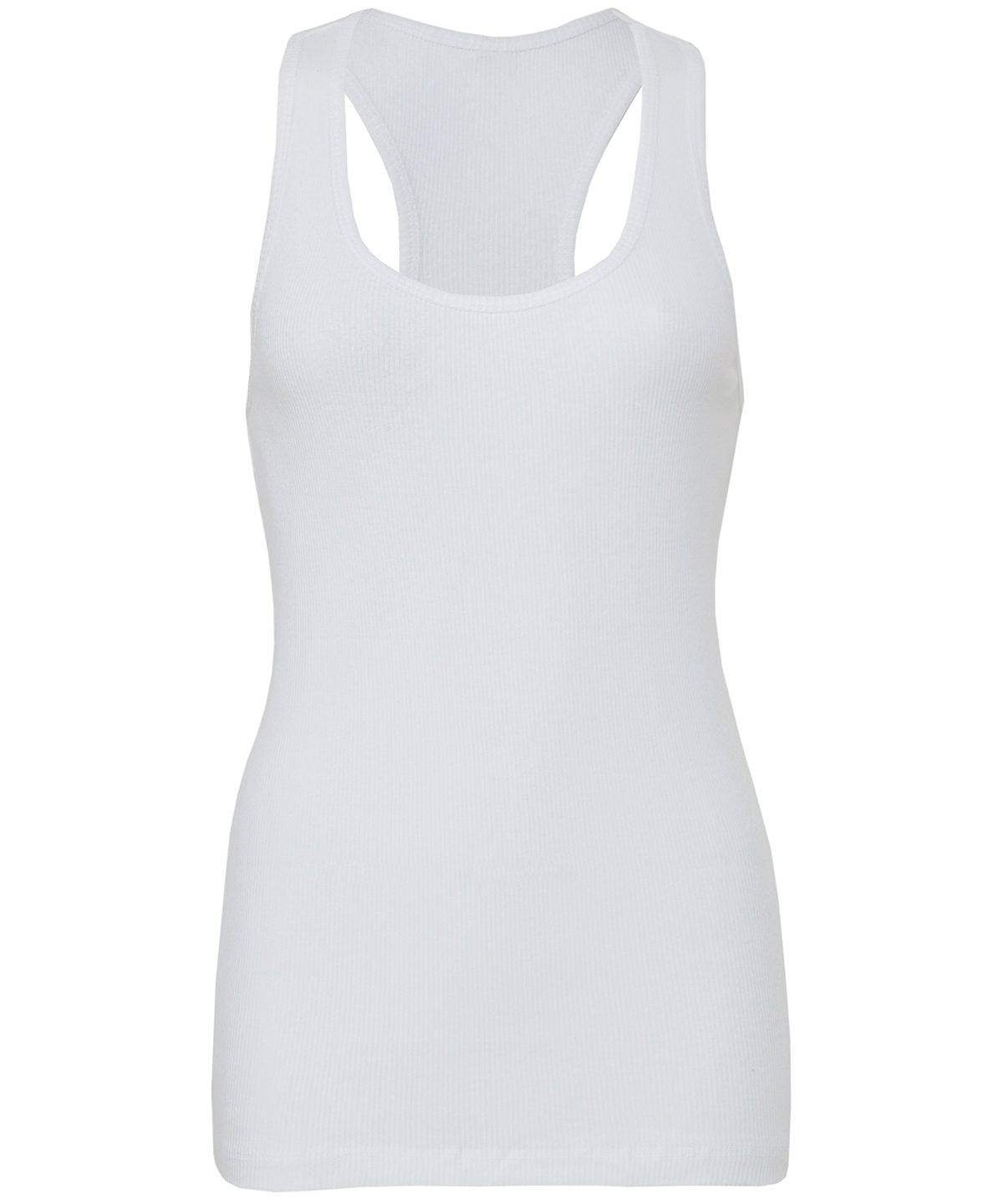 Red - 2x1 Rib racerback longer length tank top - GarmentEmbroidery