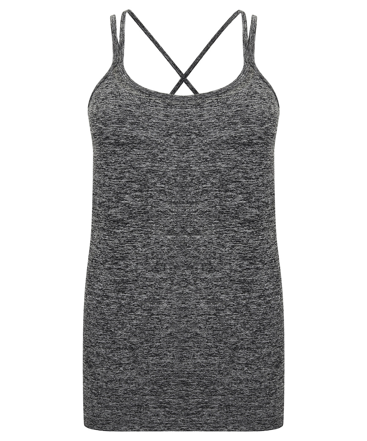 Dark Grey Marl - Women's seamless strappy vest - GarmentEmbroidery