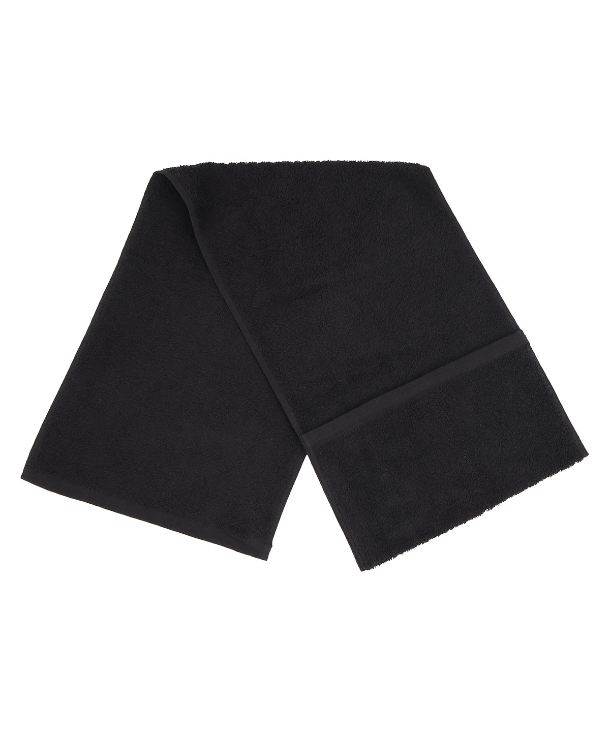 Black - Luxury range pocket gym towel - GarmentEmbroidery