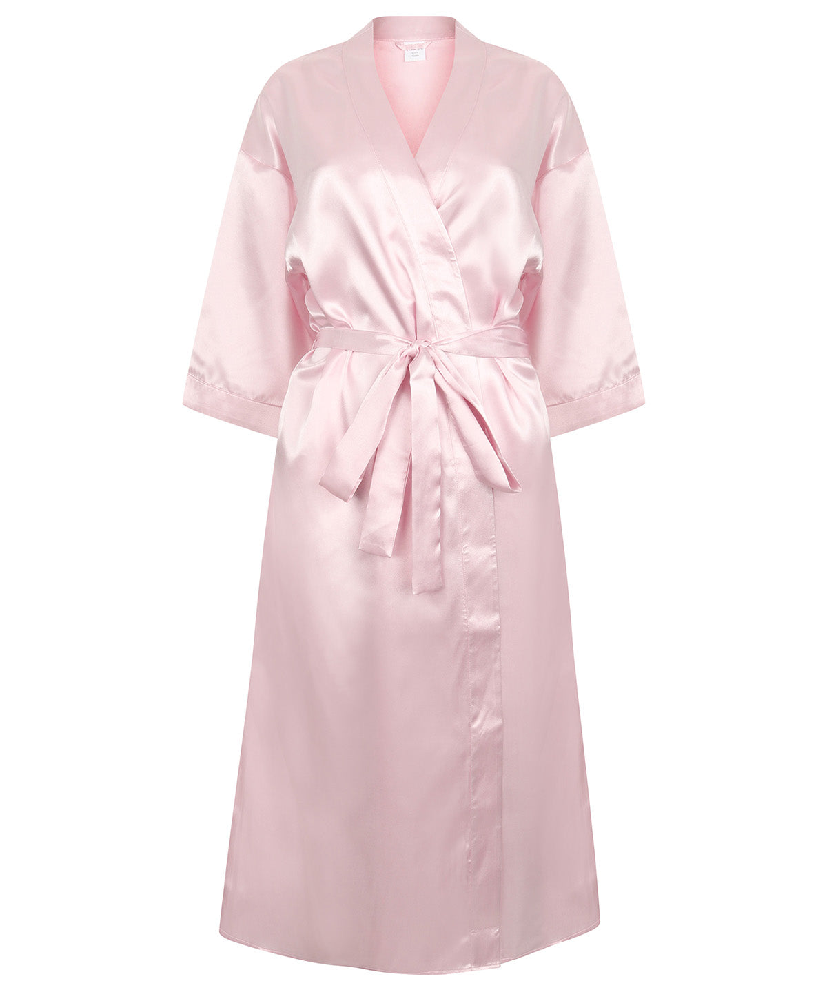 Light Pink - Women's satin robe - GarmentEmbroidery