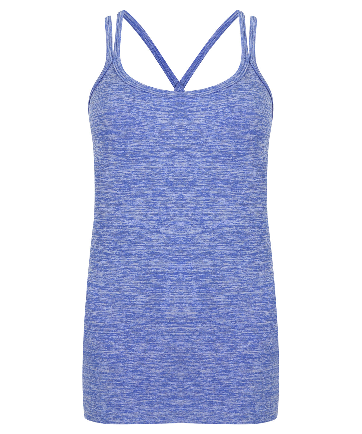 Blue Marl - Women's seamless strappy vest - GarmentEmbroidery