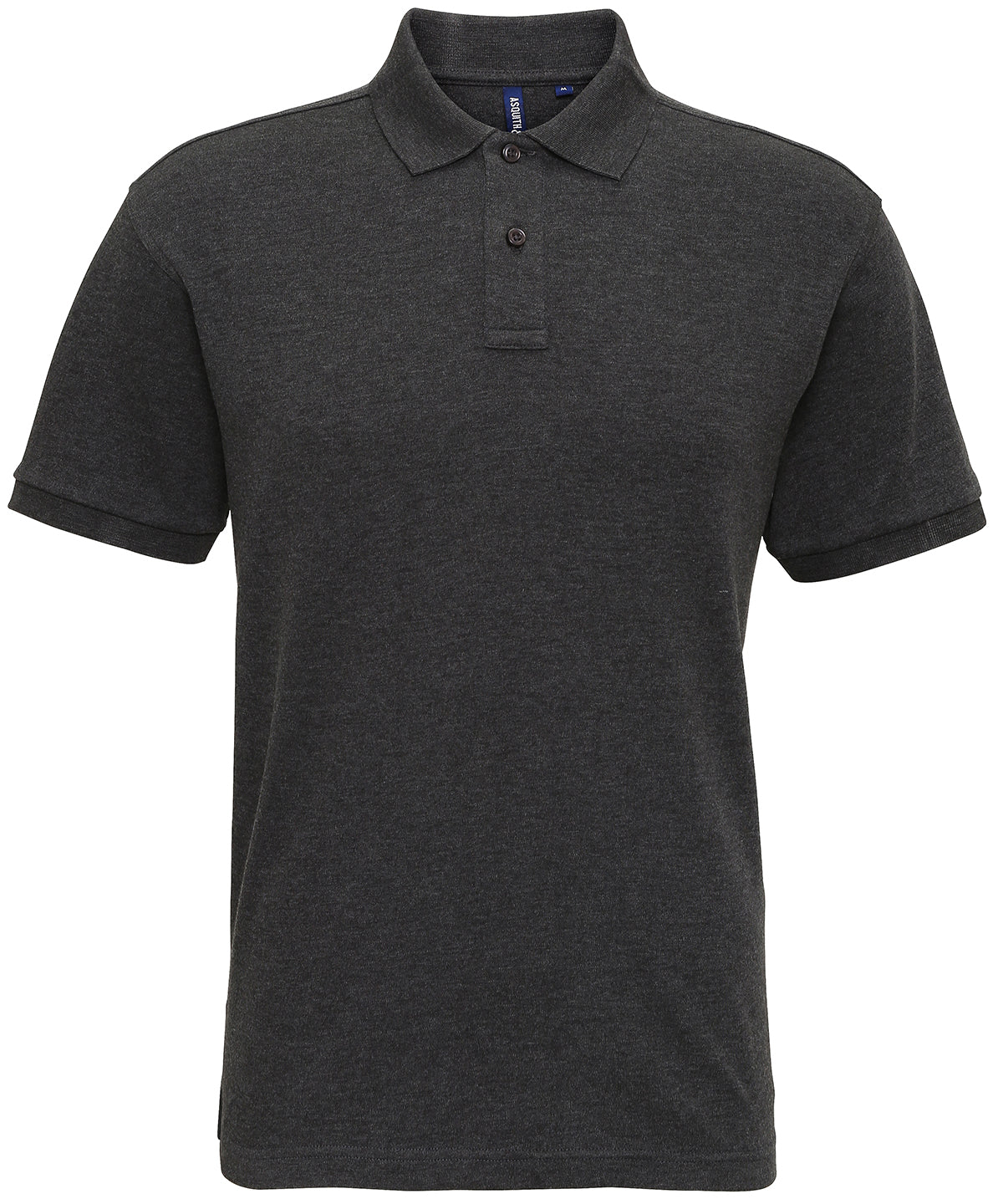 Heather Black - Men's super smooth knit polo - GarmentEmbroidery