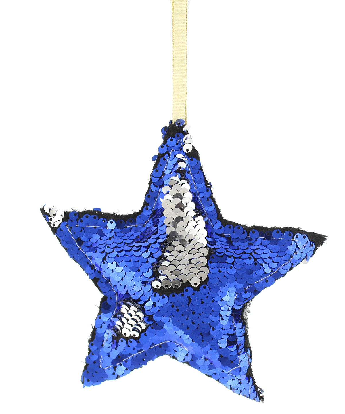 Blue/Silver - 16.5cm Sequin star - GarmentEmbroidery