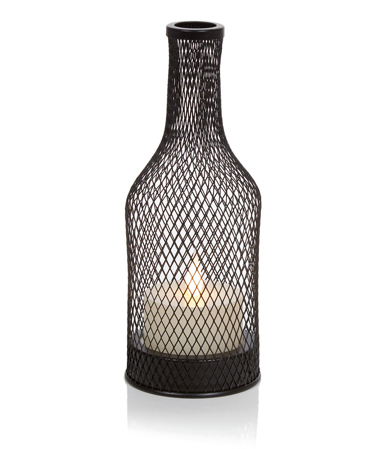 Black - Mesh bottle with flame decoration - GarmentEmbroidery