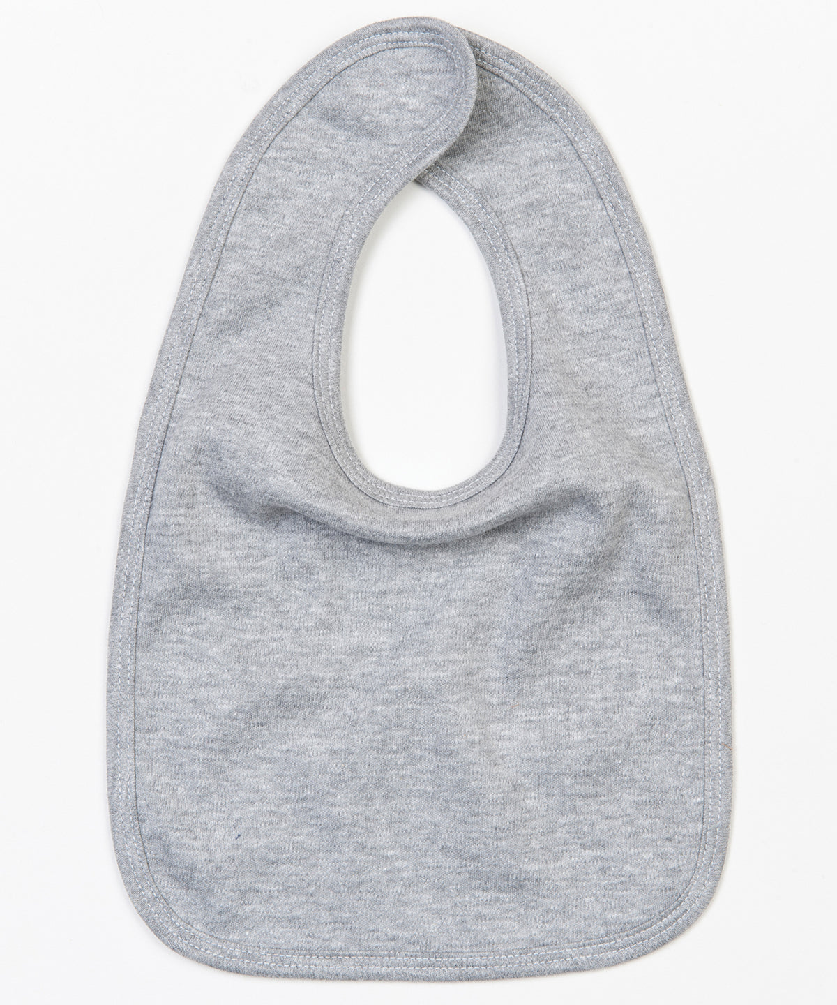 Heather Grey Melange - Baby bib - GarmentEmbroidery