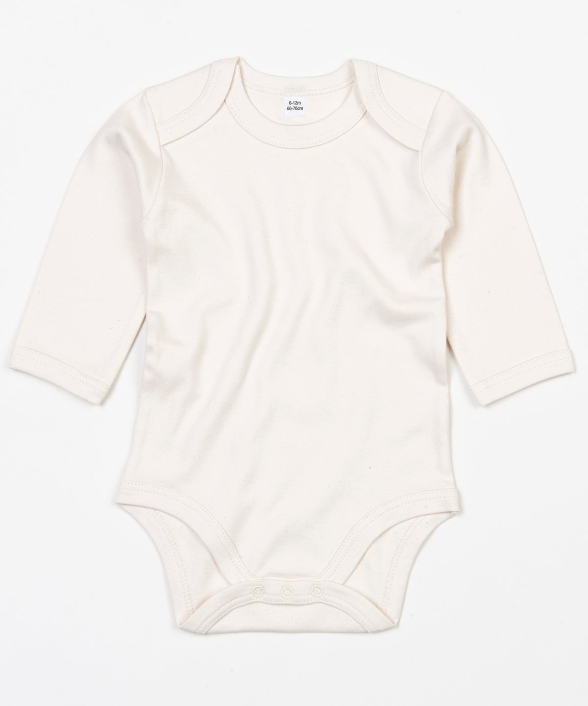 Organic Natural - Baby organic long sleeve bodysuit - GarmentEmbroidery