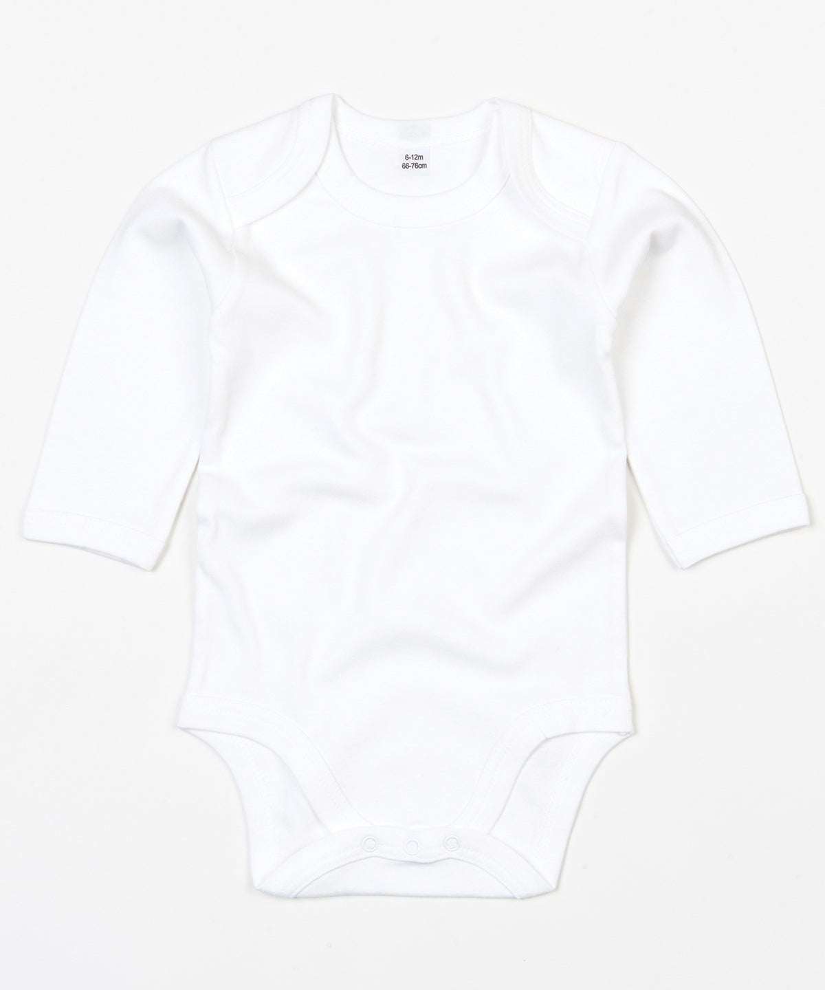 Organic White - Baby organic long sleeve bodysuit - GarmentEmbroidery