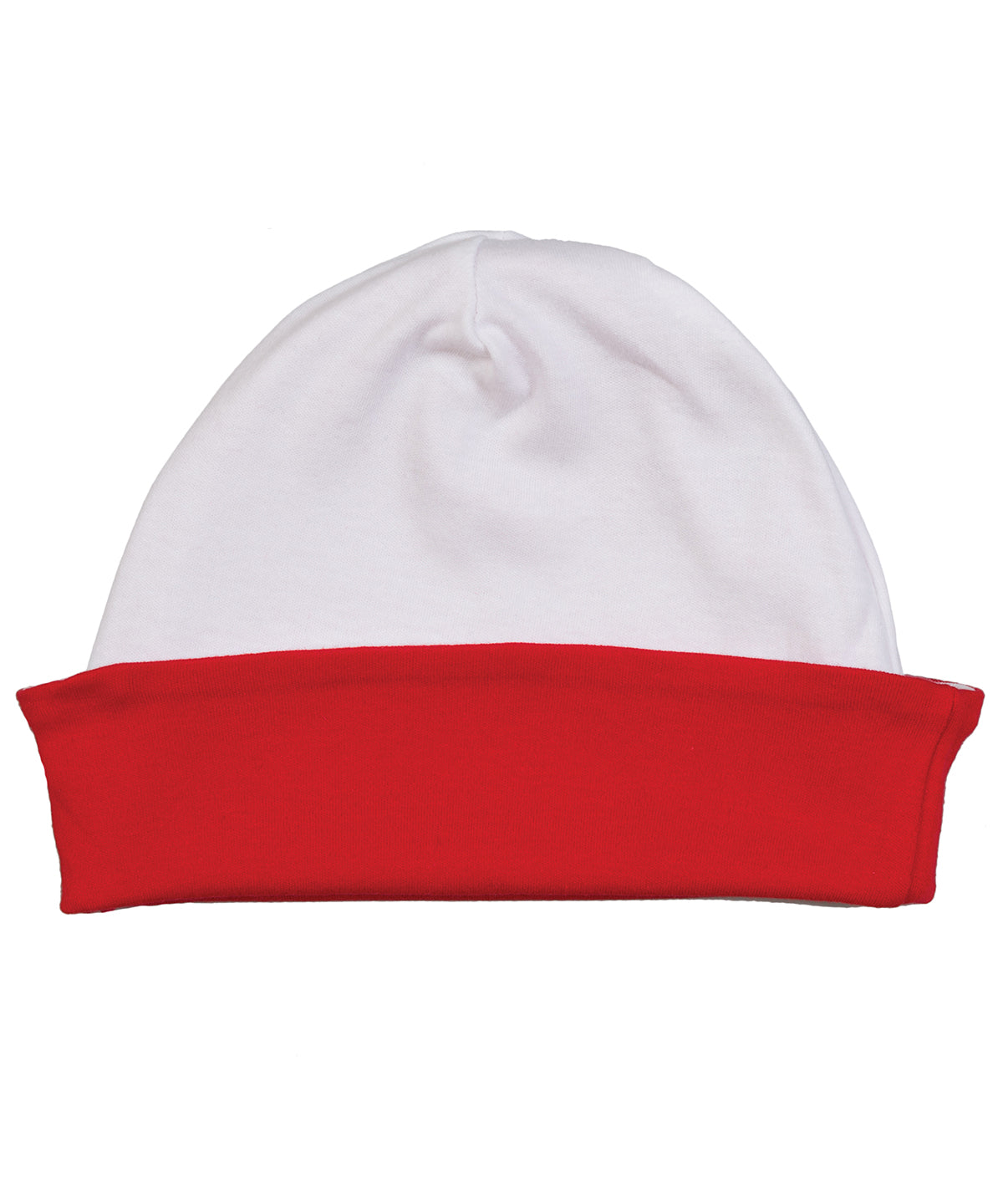 Organic White/Red - Reversible slouch hat - GarmentEmbroidery
