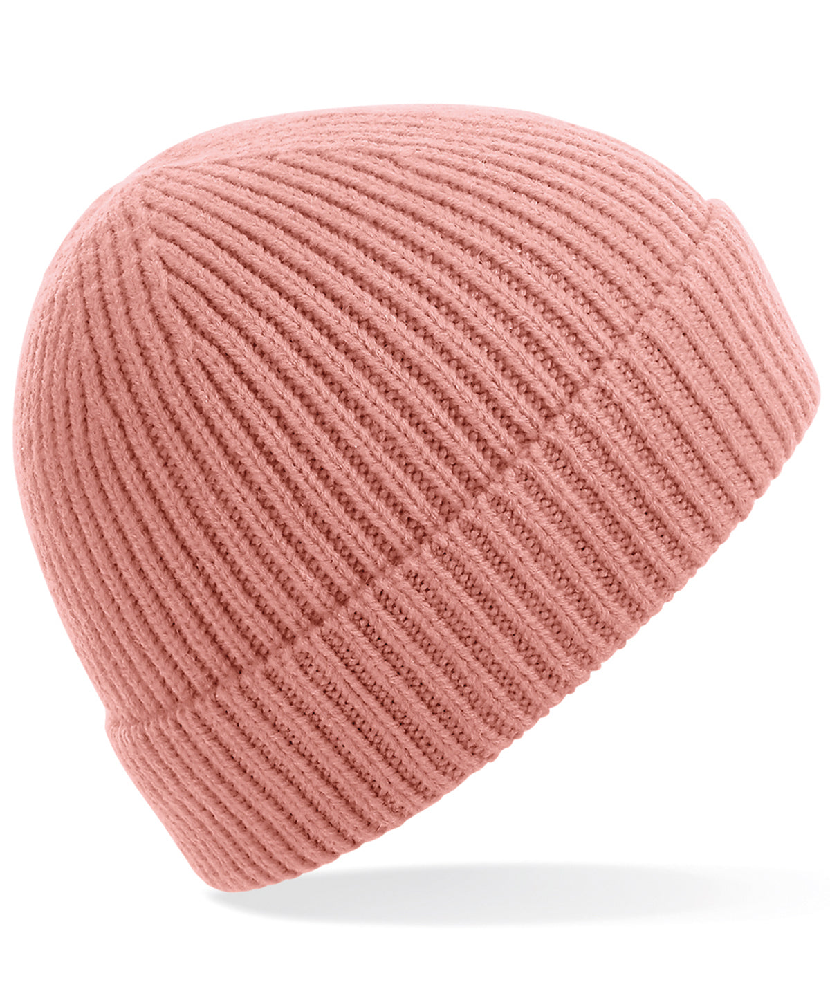 Blush - Engineered knit ribbed beanie - GarmentEmbroidery