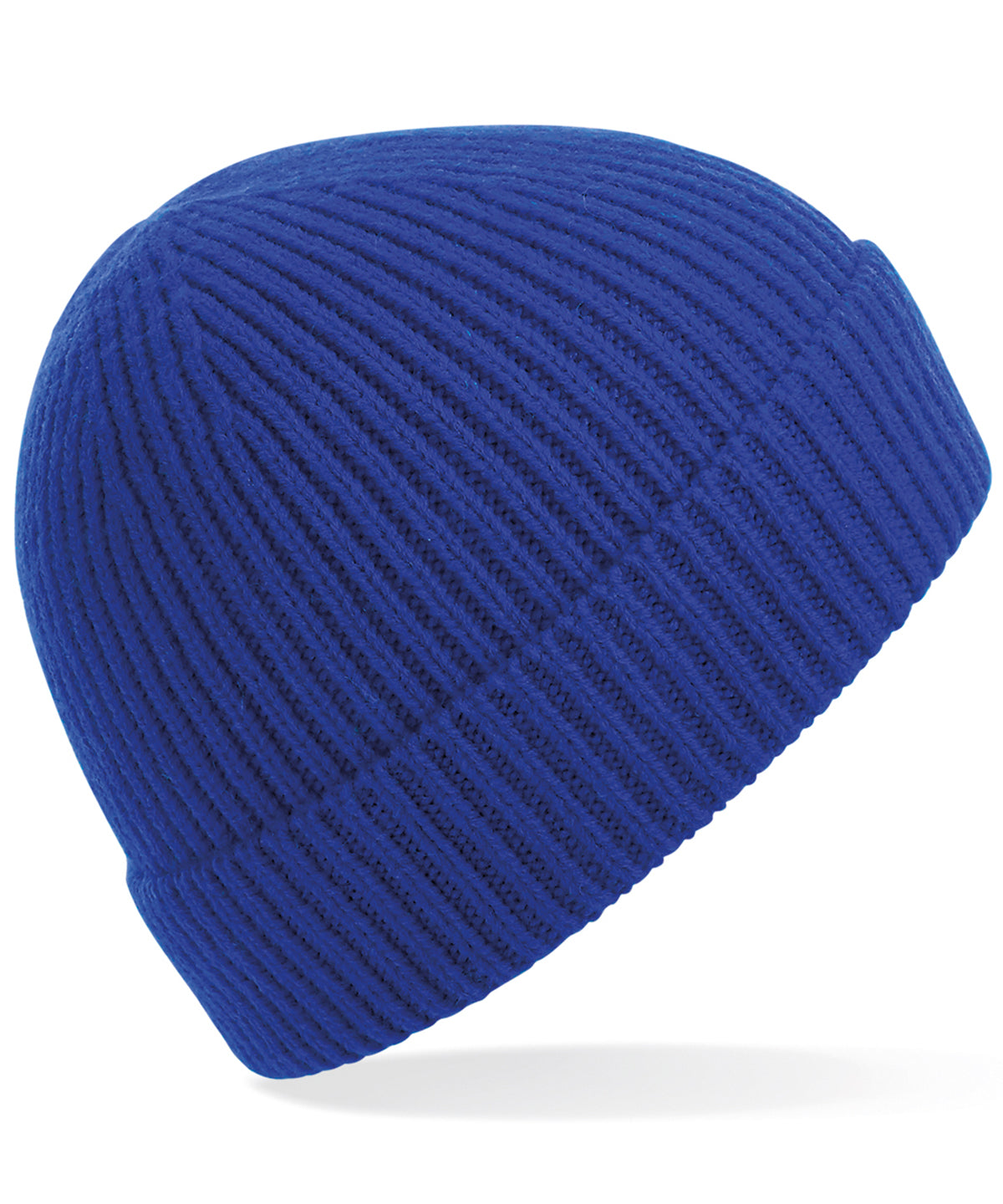 Bright Royal - Engineered knit ribbed beanie - GarmentEmbroidery