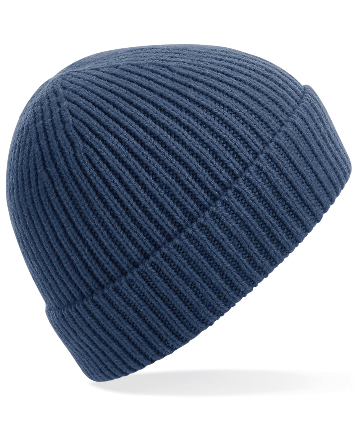 Steel Blue - Engineered knit ribbed beanie - GarmentEmbroidery
