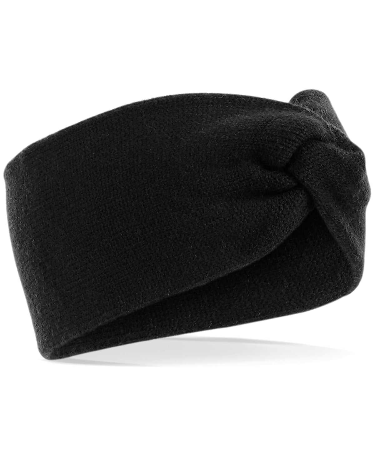 Black - Twist knit headband - GarmentEmbroidery