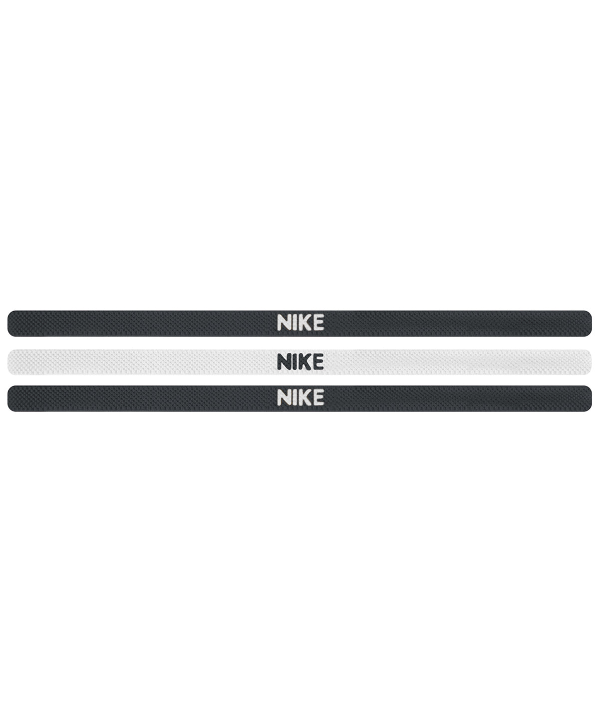 Black/White/Black - Nike elastic headbands (3-pack) - GarmentEmbroidery
