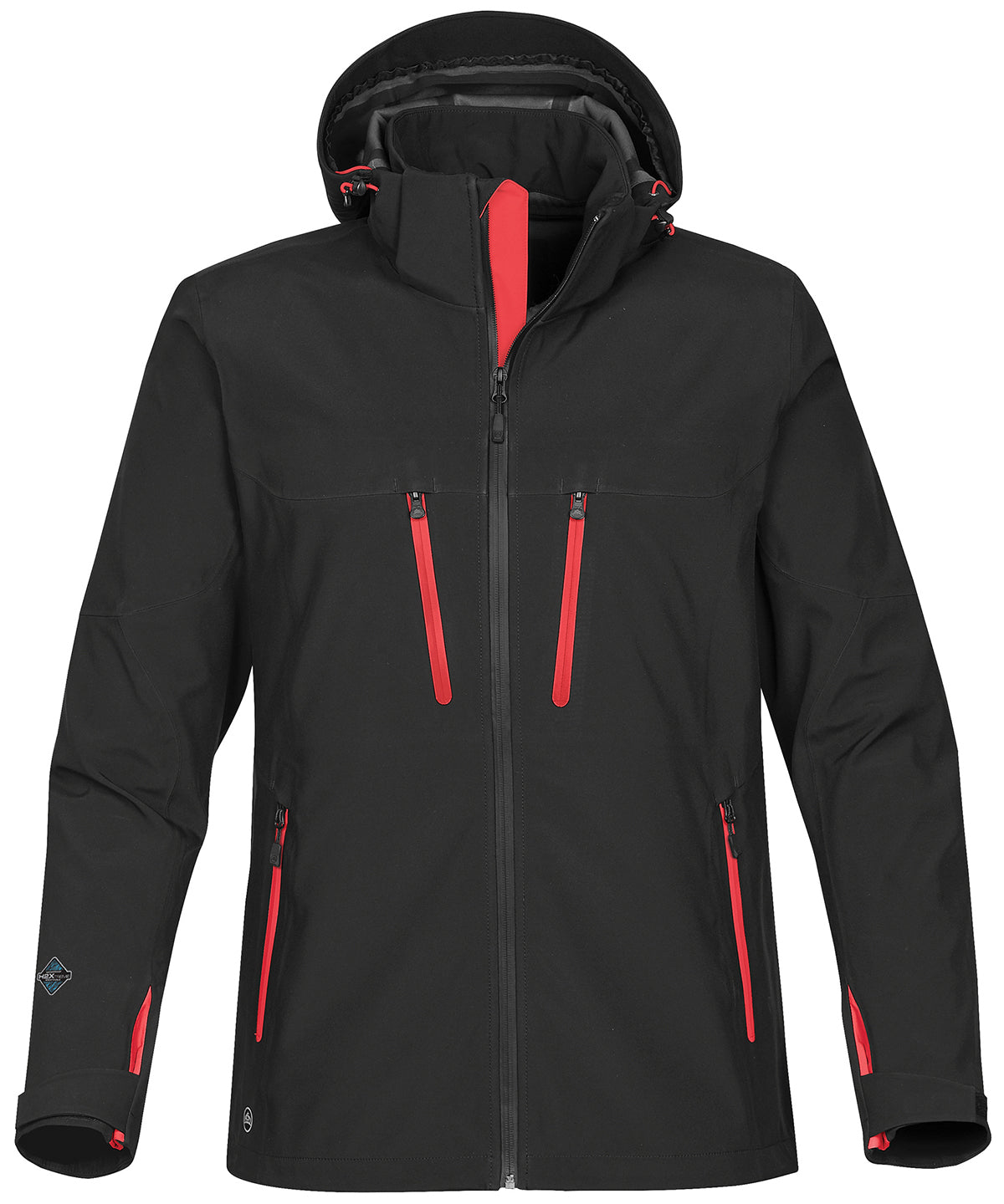 Black/Red - Patrol technical softshell jacket - GarmentEmbroidery