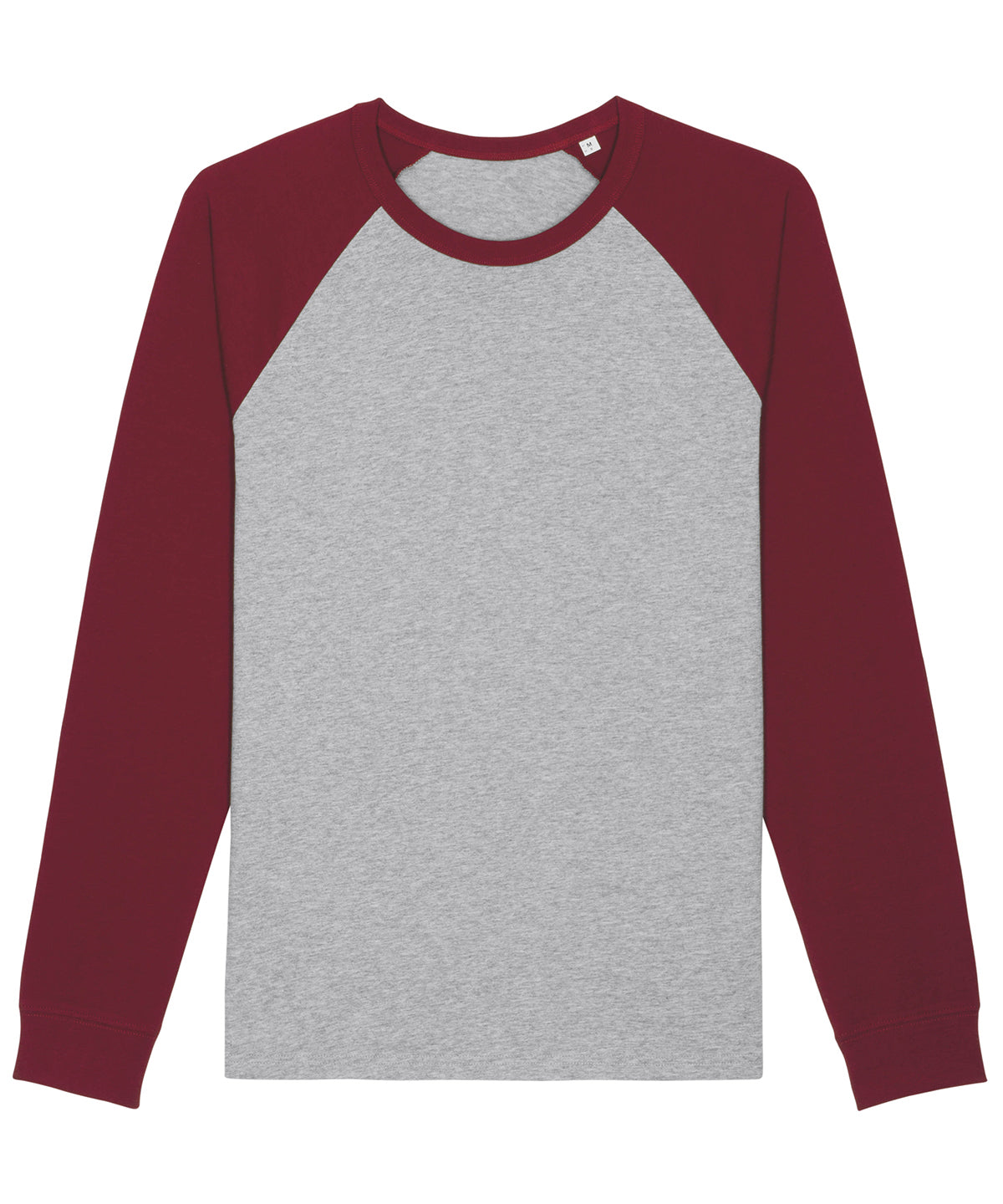 Heather Grey/Burgundy - Catcher unisex long sleeve t-shirt (STTU826) - GarmentEmbroidery