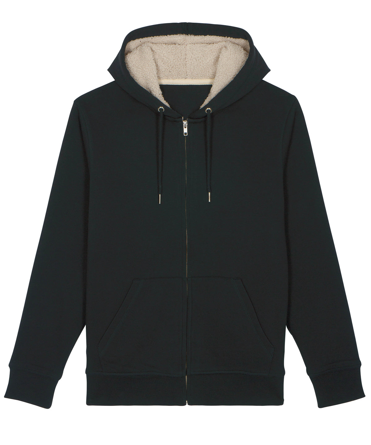 Black - Warmer unisex Sherpa lined zip-thru hoodie (STSU715) - GarmentEmbroidery