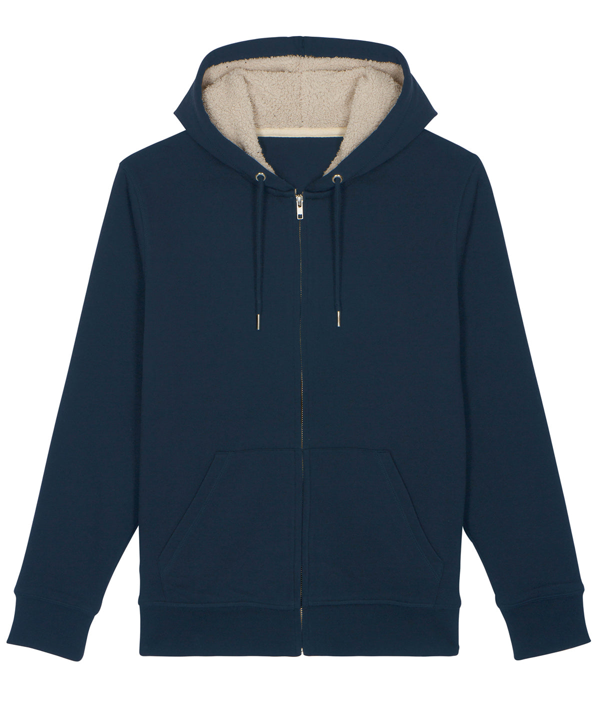 French Navy - Warmer unisex Sherpa lined zip-thru hoodie (STSU715) - GarmentEmbroidery