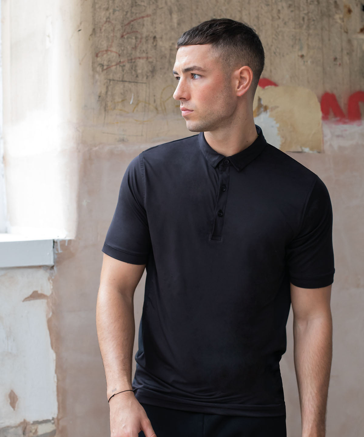 Black/Black - Active polo - GarmentEmbroidery